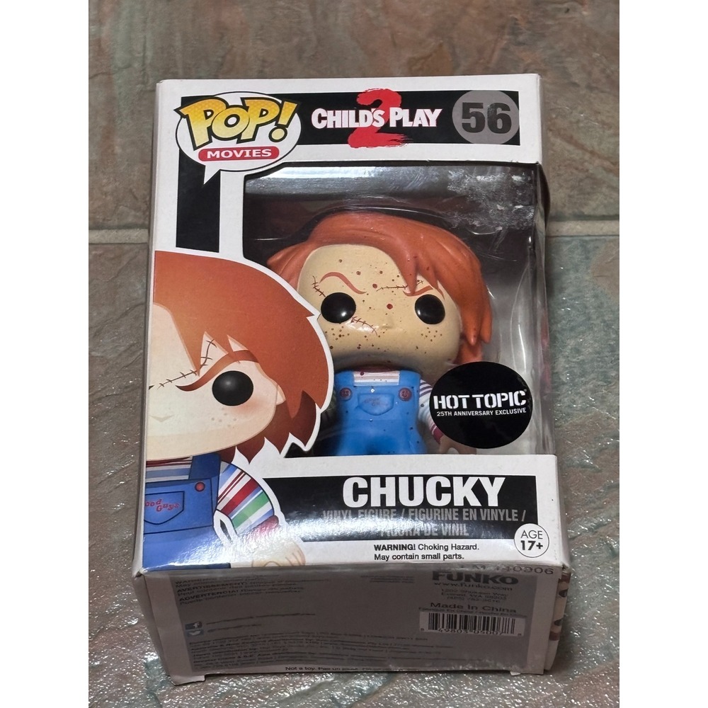 Funko Pop Movies Child's Play 2 Chucky 56 Hot Topic 25th Anniversary Exclusive